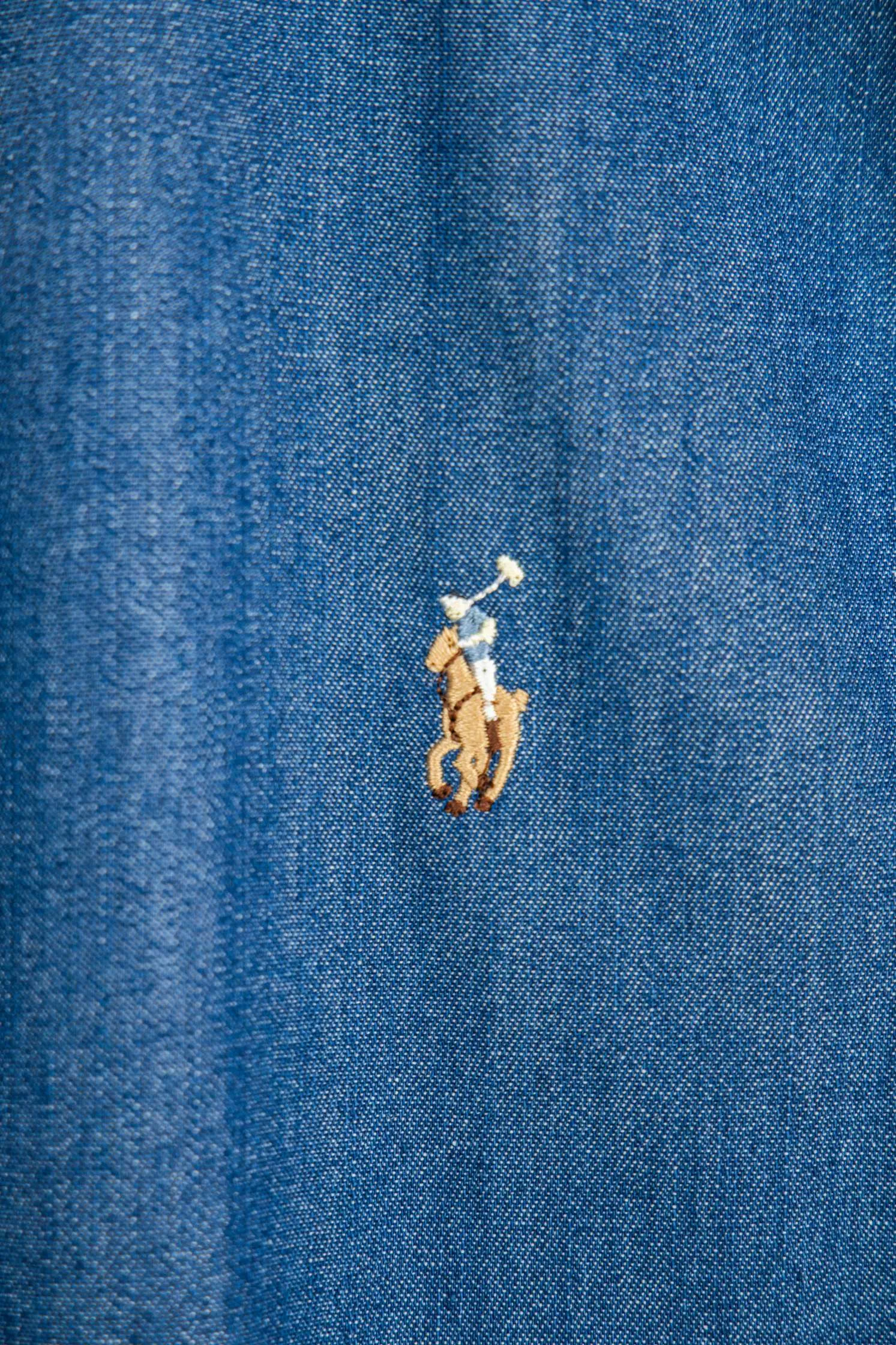 🅿️250 New: Style number: B115 Ralph Lauren/Ralph Lauren classic color small label couple's washed denim long-sleeved shirt 1️⃣ Made of high-quality denim fabric, the upper body is soft and comfortable, extremely delicate, has a solid, smooth and soft feel, and the fabric does not wrinkle, and the feel is invincible. The details are handled perfectly! 2️⃣Adopting the washing process, the workmanship details are perfectly controlled. They are all hemmed with vest technology, and the inside of the sleeves are also different. Different from the four-needle and five-thread workmanship, the collar is also designed with interlining, which shows high-end fashion and individuality. The style is fashionable, simple and elegant! 3️⃣It is very youthful and energetic, and can be easily worn by both men and women. It is very in line with the fashion aesthetic concepts of today's young people! Color: light blue, dark blue Size: S, M, L, XL